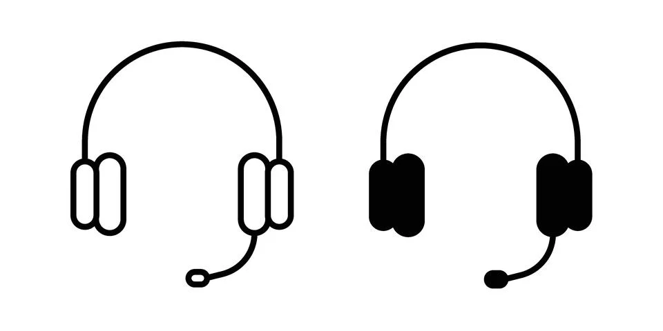 Headphones icon graphic element. web icon set 库存插图