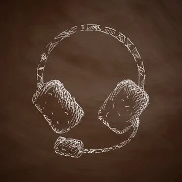 Headphones icon Illustrazione stock