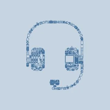 Headphones icon Stock Illustration