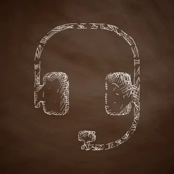 Headphones icon Illustrazione stock