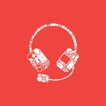Headphones icon Stock Illustration