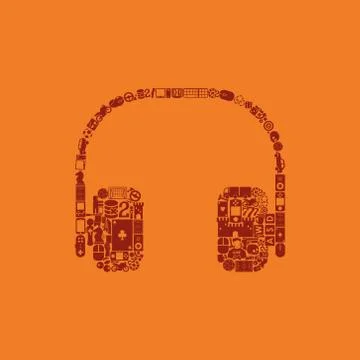 Headphones icon Stock Illustration