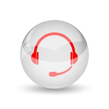 Headphones icon. internet button on white background.. Stock Illustration