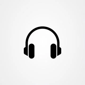 Headphones icon logo vector design Stock Illustration