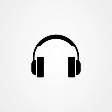 Headphones icon logo vector design Stock Illustration