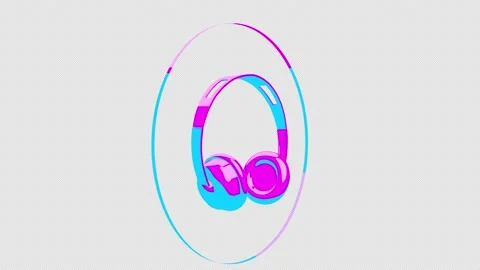 Headphones Icon Loop 06 Stock Footage 151158285