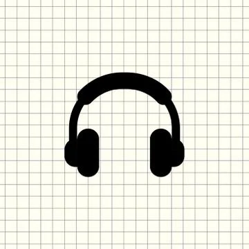 Headphones icon vector Stock Illustration