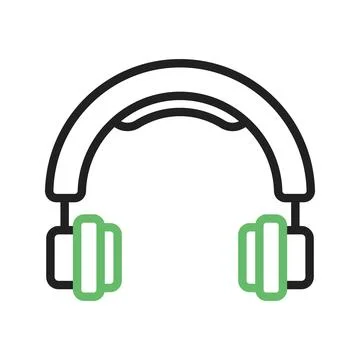 Headphones icon vector image. Illustrazione stock