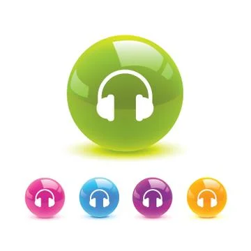 Headphones icon web Stock Illustration