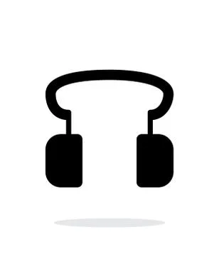 Headphones icon on white background. Stock-Illustration