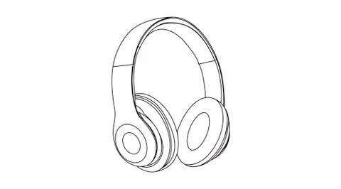 Headphones Illustrazione stock