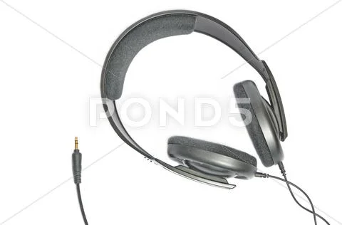 Headphones isolated on white Stock Photos