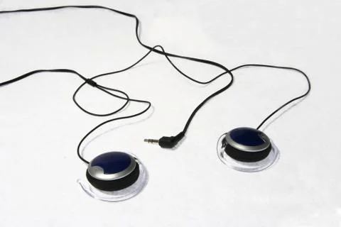 Headphones for listening of music Stock Photos