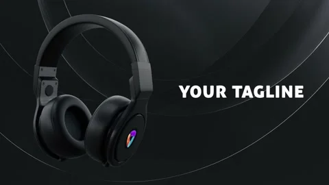 Headphones Logo for After Effects Stock After Effects