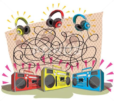 Headphones Maze Game ~ Clip Art ~ Download Now #130007219