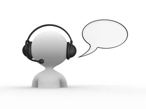 Headphones  with microphone Stock Illustration