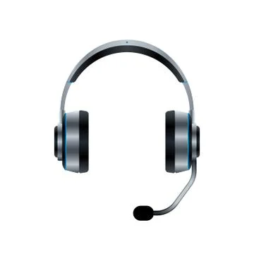Headphones with microphone Stock-Illustration