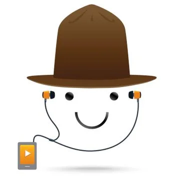 Headphones music Stock Illustration