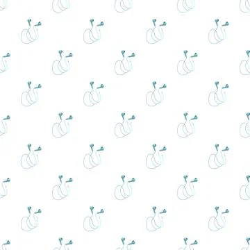 Headphones pattern creating seamless audio music background Stock Illustration