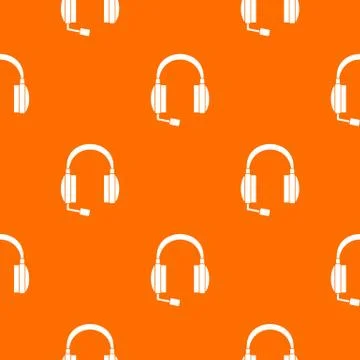 Headphones pattern seamless Stock Illustration