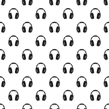 Headphones pattern vector Stock Illustration