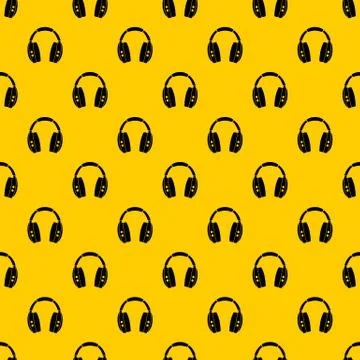 Headphones pattern vector Illustrazione stock