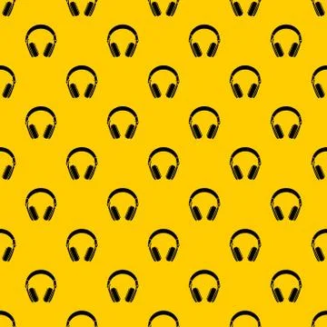 Headphones pattern vector Stockillustratie