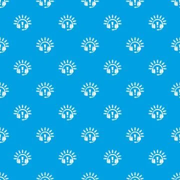 Headphones pattern vector seamless blue 스톡 일러스트