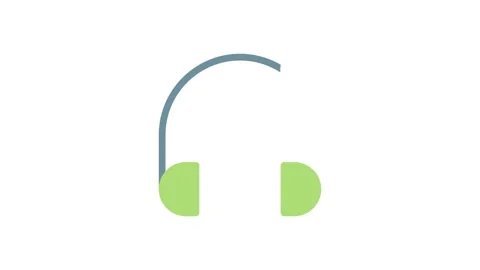 Headphones resting on a play button, indicating music or audio playback fun.. Stock Footage 333233233