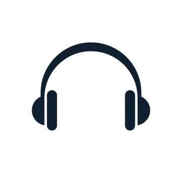Headphones simple icon Stock Illustration