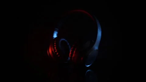 Headphones Spin Timeramped HD v5 Stock Footage 165815221