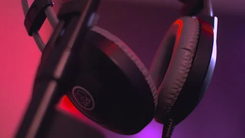 Headphones Studio Stock Footage 233182368