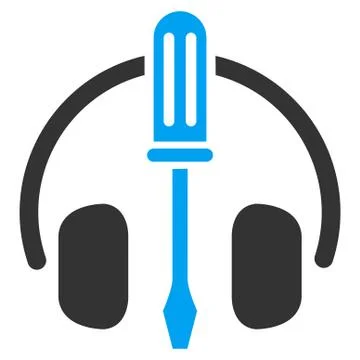 HeadPhones Tools Flat Icon Stock Illustration