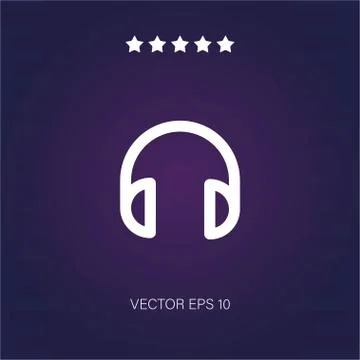 Headphones vector icon Stock Illustration