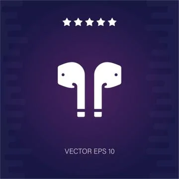 Headphones vector icon Illustrazione stock