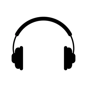 Headphones vector icon Stock Illustration