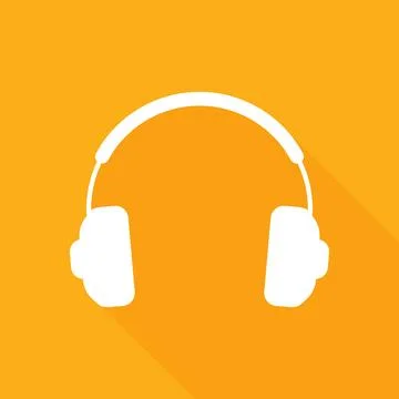 Headphones vector icon Stock Illustration