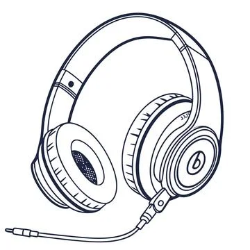 Headphones Vector Illustration Modern Flat Design vector illustration desig.. Stock Illustration