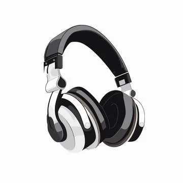 Headphones vector isolated on white Ilustración de archivo