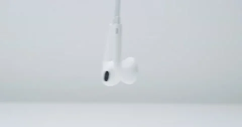 Headphones on a white background Stock Footage 140235655