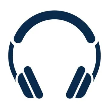 Headphones On A White Background Stock Illustration