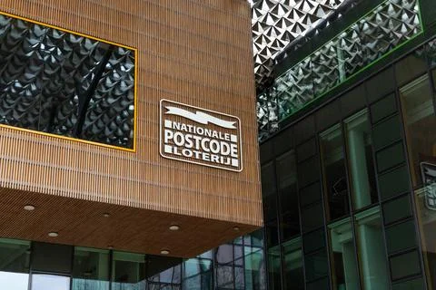 Headquarter building of Nationale Postcode Loterij Amsterdam. Stock Photos