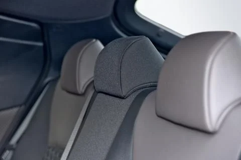 Headrest on the back seats in the car Stock Photos