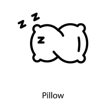 Headrest Pillow Vector Stock Illustration