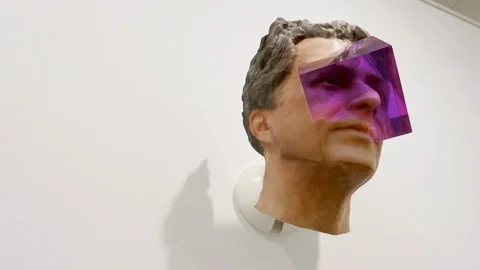 Heads with abstract figures on the face Stock Footage 121380229