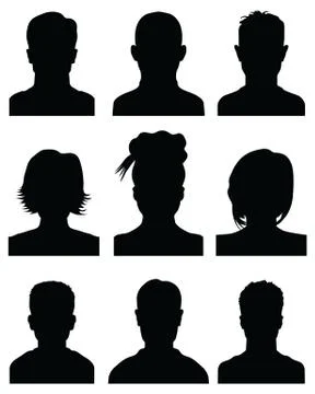 Heads, avatar profiles Stock Illustration
