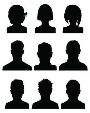 Heads, avatar profiles Stock Illustration