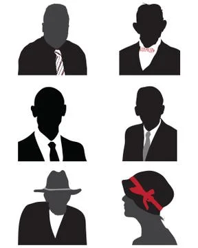 Heads, avatar profiles Stock Illustration