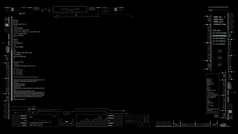 Heads up display interface infographic Alpha PNG. 動画素材 80772677