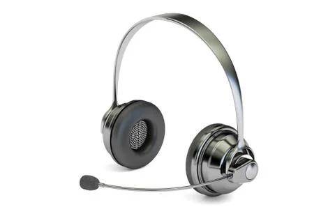 Headset, 3D rendering Stock Illustration